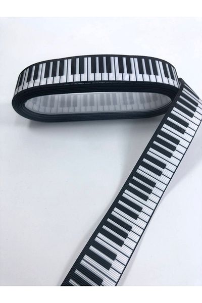 Hobigram Κορδέλα Grosgrain με μοτίβο πιάνου – Προσαρμοσμένο σχέδιο, αξεσουάρ, ποιοτική παραγωγή, εντυπωσιακό στυλ