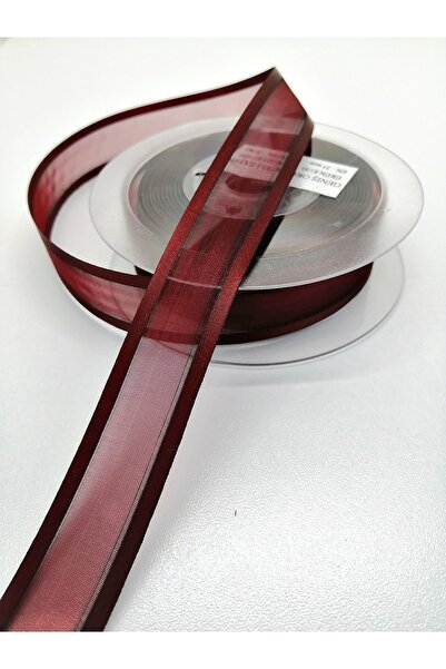 Hobigram Burgundy Organza Satin Ribbon 2.5 cm 1 Meter – Special Design, Accessory, Quality Production, Eye-Catching Style