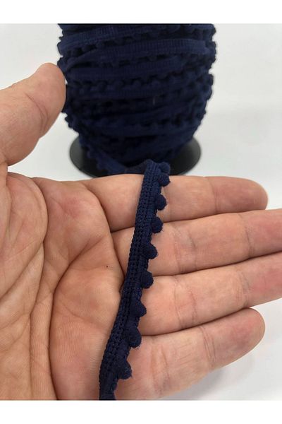 Hobigram Pompon صغير باللون الأزرق الداكن 5 أمتار - تصميم خاص، إكسسوار، إنتاج عالي الجودة، طراز مثير للنظر - ديكور