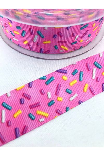 Hobigram Ροζ Χρώμα Μεγάλη Καραμέλα Μοτίβο Grosgrain Κορδέλα – Κορδέλα, Κομψό Σχέδιο, Γυναικείο Αξεσουάρ – Κορδέλα
