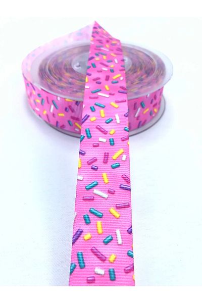 Hobigram Ροζ Χρώμα Μεγάλη Καραμέλα Μοτίβο Grosgrain Κορδέλα – Κορδέλα, Κομψό Σχέδιο, Γυναικείο Αξεσουάρ – Κορδέλα