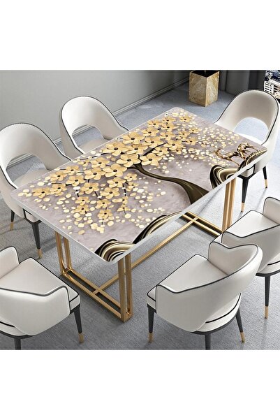 StickerArt Masa Kaplama Folyosu Mobilya Masa Kaplama Folyoları 3d Geyik Ağaç