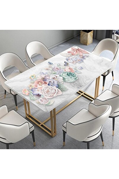 StickerArt Masa Kaplama Folyosu Mobilya Masa Kaplama Folyoları Renkli Güller