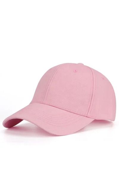 eleven market Pink Basic Unisex Sports Flat Hat Cap