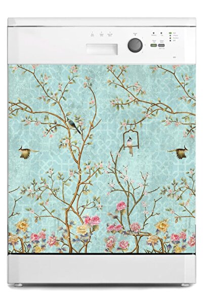 StickerArt Bulaşık Makinesi Sticker Kaplama Beyaz Eşya Kaplama Küçük Çiçekler...