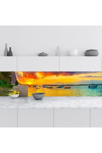 StickerArt Mutfak Tezgah Arası Folyo Fayans Kaplama Folyosu Mauritius 60x100 Cm