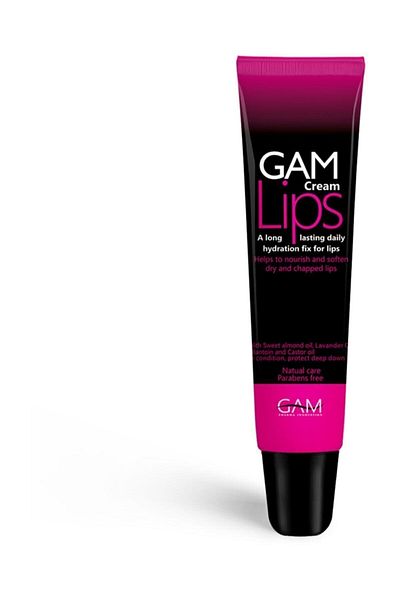 GAM Long-Lasting, Daily Moisture Regulating Lip Cream, Nourishes Dry and Chapped Lips. 15ml