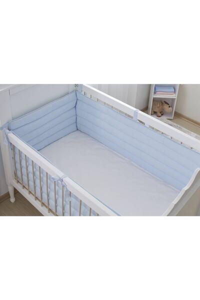 Aybi Baby Crib Side Protector Set 3 Pieces - Blue - 80x140 cm