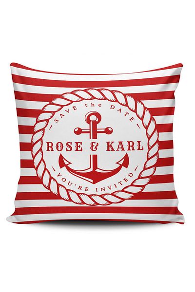 Alkan Homes Marine Patterned Decorative Modern Throw Pillow Cover