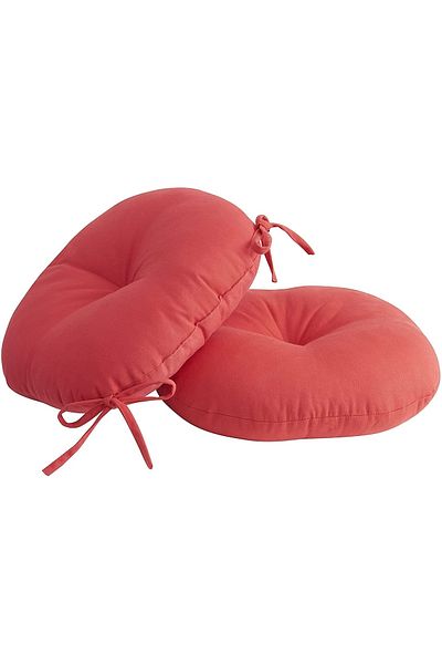 Çınar Reklam & Dış Ticaret Round Chair Cushion Set of 2 Red
