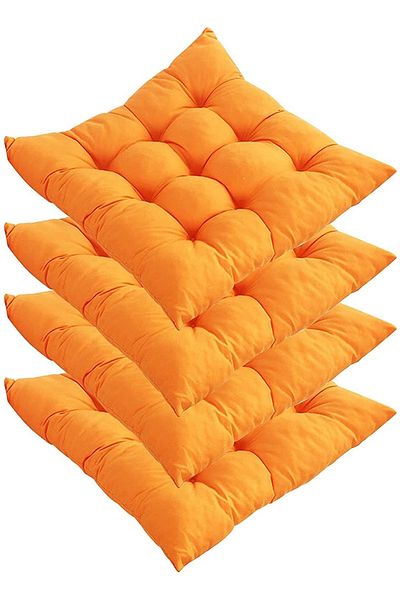 Çınar Reklam & Dış Ticaret Chair Cushion Set of 4 Orange