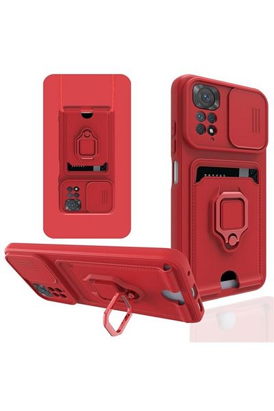 m.tk moveteck حافظة متوافقة مع هاتف Xiaomi Redmi Note 11 Pro & 12 Pro 4G مع حلقة حماية للكاميرا وبطاقة عمل Zuma من السيليكون