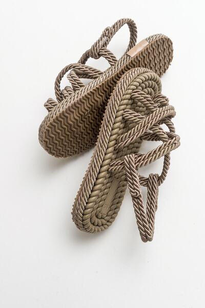 Luvi Ip Koyu Bej Kadın Sandalet