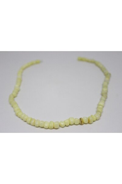 Yasamtohumu Sedef Taşı Kolye 7 Mm Kehribar Klipsli