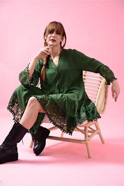 ZTO فستان إسباني بتفاصيل دانتيل بوهيمي