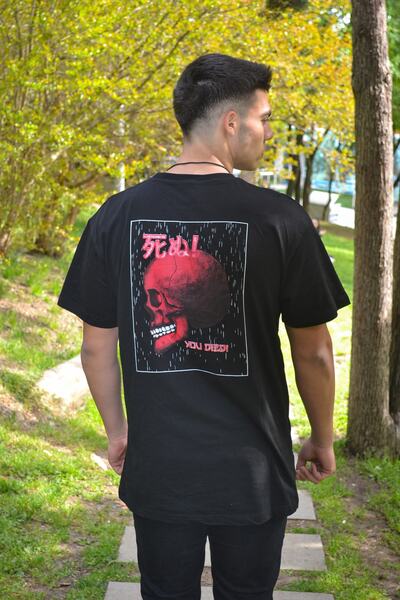 Gaders Unisex Μαύρο μπλουζάκι με στάμπα με λαιμόκοψη