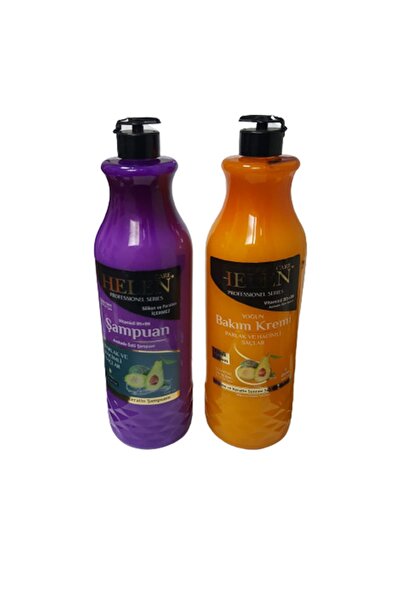 HELEN مجموعة شامبو بخلاصة الأفوكادو 1000 مل + كريم العناية المركزة 1000 مل