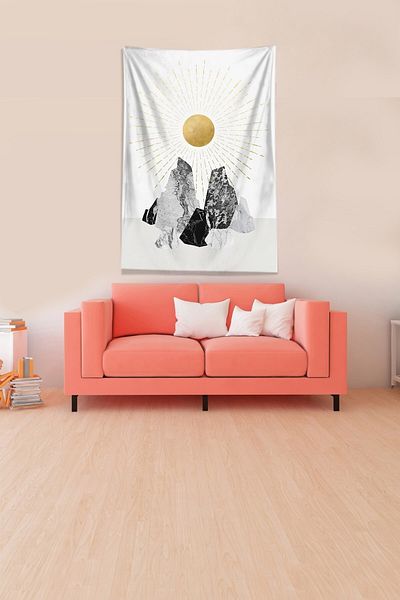 on the clouds Λευκό Sunrise Sunset Stain Resistant Velvet υφασμάτινο ύφασμα τοίχου Ταπετσαρία τοίχου