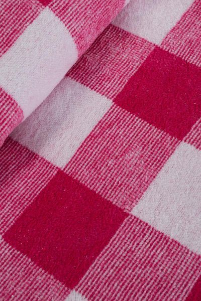 Karaca Home Petit Carre Fuchsia Single Cotton Blanket