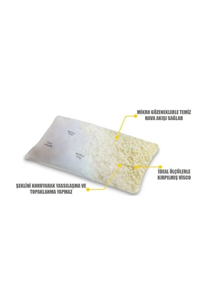 Aysalife home tekstil Ortopedik Visco Kırpık Yastık 50*70 Cm