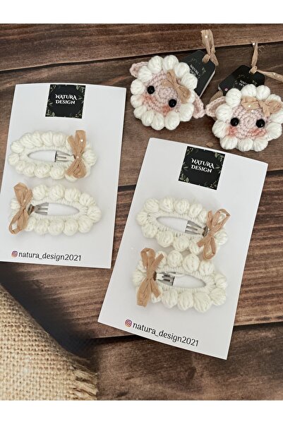 NATURA DESİGN Set de catarame din cauciuc de miel și catarame duble