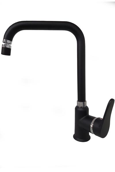 HMS Yüksek Gövdeli Siyah Mutfak Evye Batarya