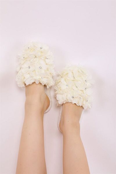 Evsay Laser Rose Maternity Slippers Cream