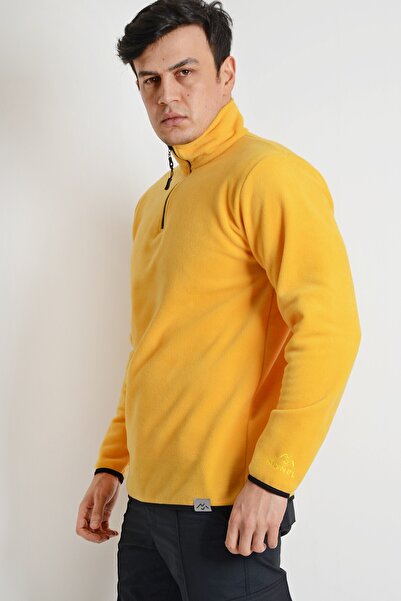 ModaCanel Monel Μισό φερμουάρ κίτρινο φλις Mnlp001008