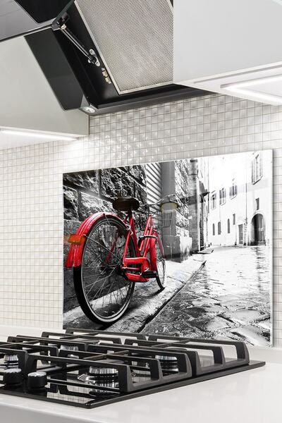 Genel Markalar 76x49,5 cm Cam Ocak Arkası Koruyucu Ankastre Arkası Koruyucu B...