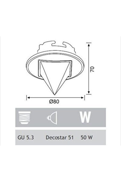 Jupiter Pirizma Camlı Satin Nikel Sabit Spot Jh520