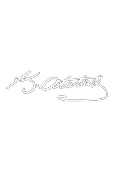 TSC White Color Mustafa Kemal Atatürk Signature Sticker
