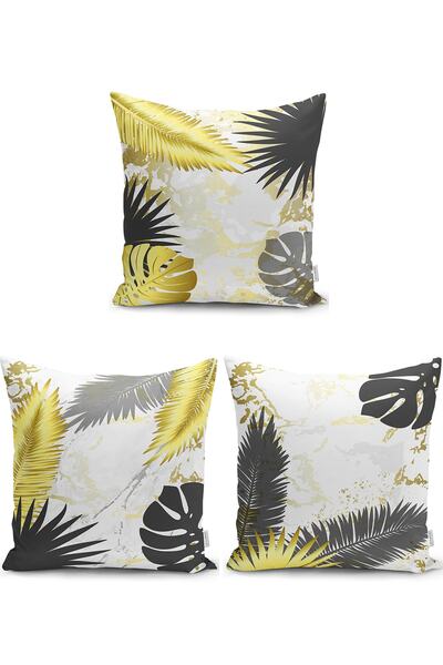 Realhomes Set de huse de perne moderne cu modele de frunze aurii