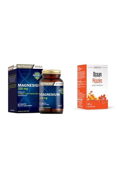 Ocean Nutraxin Magnesium Citrate 60 Tablets + Picozing 30 Tablets in Ocean Picolinate Form Containing Zinc