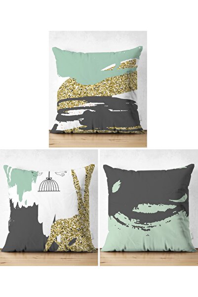 Realhomes Set de huse de perne decorative din piele întoarsă, cu 4 piese, cu ...