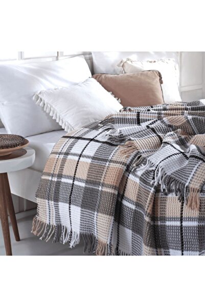 Merinos Aksu By Одномісний бавовняний плед Inka Grey