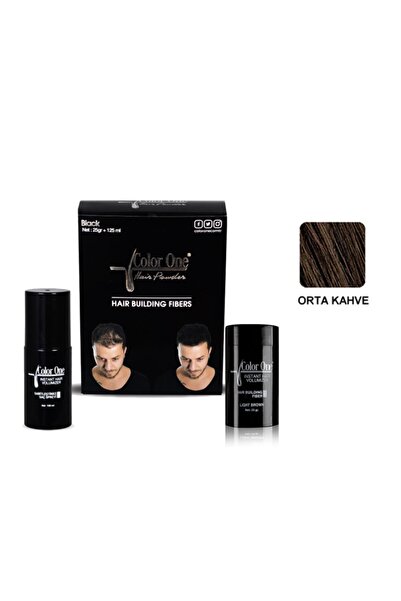 Color One Orta Kahve Topik 25 gr 100 ml Sprey Hediyeli Saç Tozu