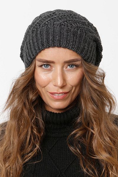Vemod 36 Lined Knitwear Knitted Beret - Anthracite