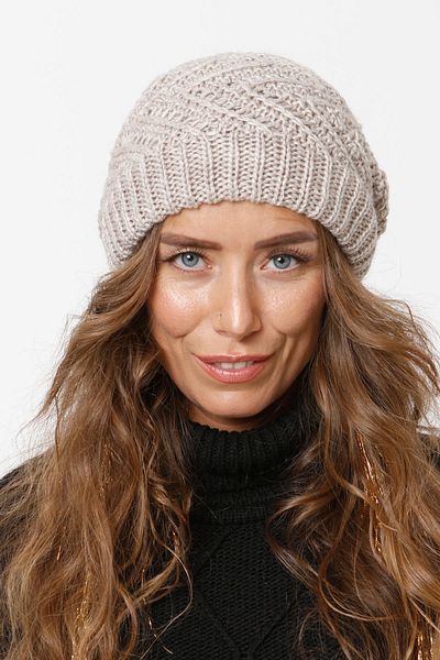 Vemod 36 Lined Knitwear Knitted Beret - Stone
