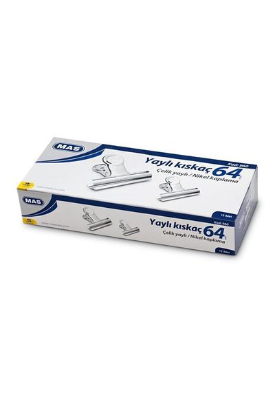 Mas White 960 Metal Spring Clamp 64 mm 1 Pack 12 Pieces
