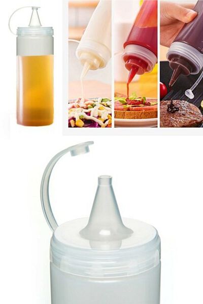 Titiz 3-Piece Transparent Sauce Bottle Oil Vinegar Sauce Bottle - 400ml