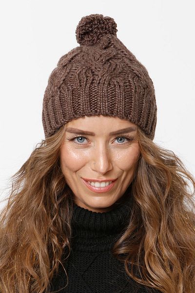 Vemod 83 Pompom Knitwear Knitted Beanie - Brown