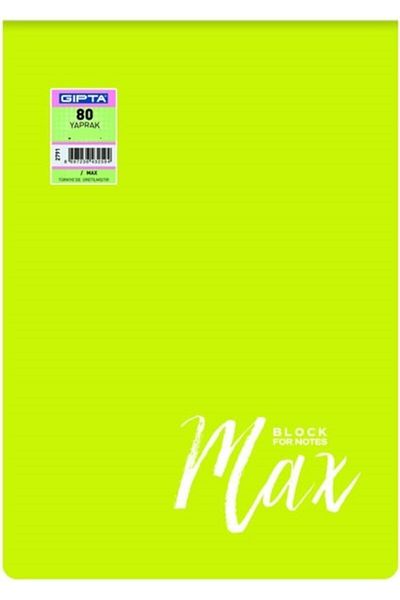 Gıpta Max Block A6 Wire Stitched Pp Cover Memo Pad (notepad) 80 Sheets Checkered (Pack of 36) 2795