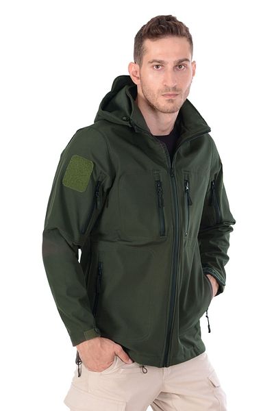 Outdoors Ανδρικό παλτό χακί αδιάβροχο και αντιανεμικό