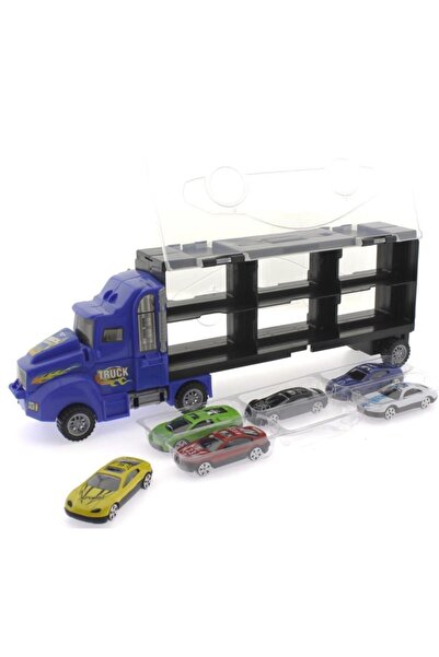 MEGA Fırlatma Rampalı Araç Taşıyıcı Mavi Kamyon