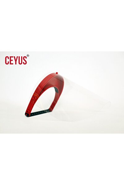 Ceyus Yüz Koruyucu Siperlik, Medikal, Kırmızı Renk, Açı Ayarlı Siper Anti Fog...