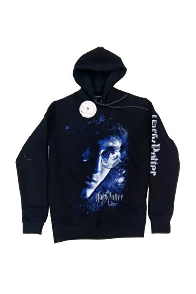 Harry Potter Lisanslı Siyah Sweatshirt Hoodie Kapüşonlu