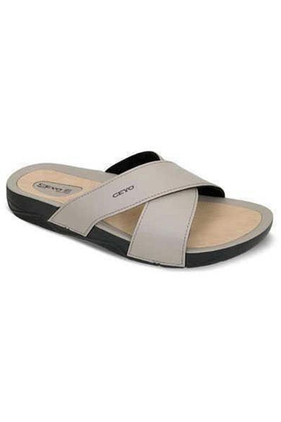 Ceyo Men's Beige Summer Slippers 9877