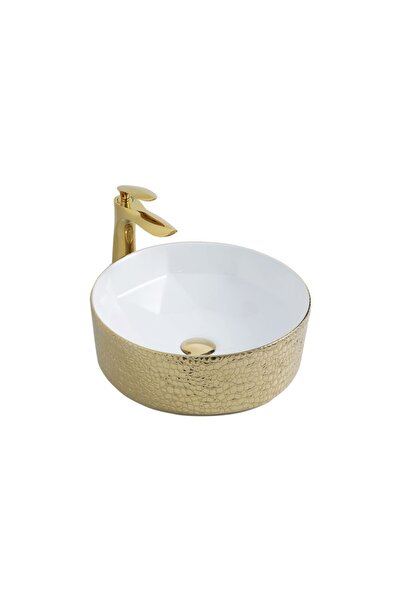 Paluci Melissa Leopar Gold Çanak Lavabo