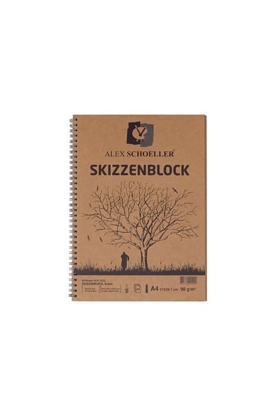 Alex Schoeller Kraft Sketch Block A4 Top Spiral 90 Gr60 Yp