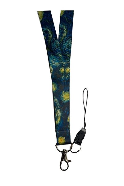 StormiStoretr Van Gogh Yıldızlı Geceler Boyun Ipi Ve Telefon Askısı